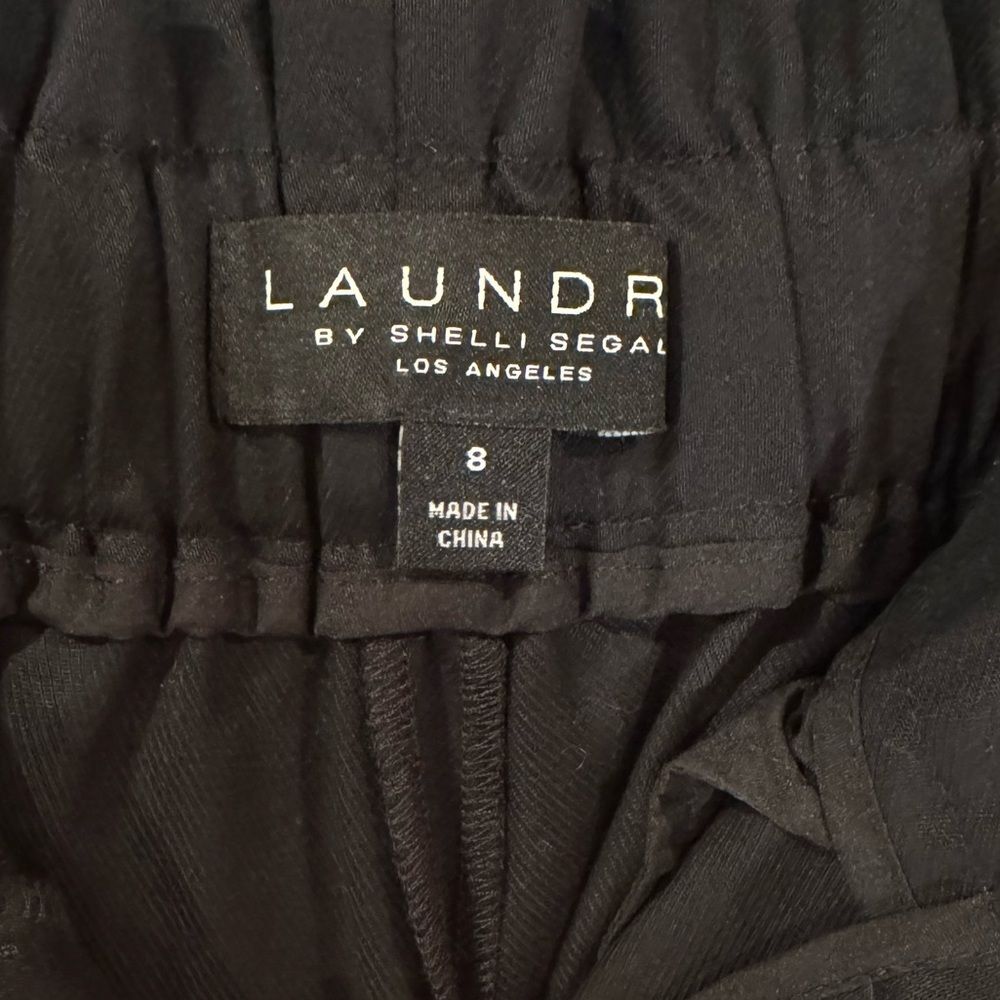 NWT Laundry by Shelli Segal straight leg, cuffed hem black pants.  Size 8 - Picture 6 of 9